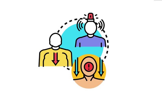 Human figures behavioral and developmental impairments, experiencing mental issues, decreased energy, stress, anxiety, and challenges in learning processes