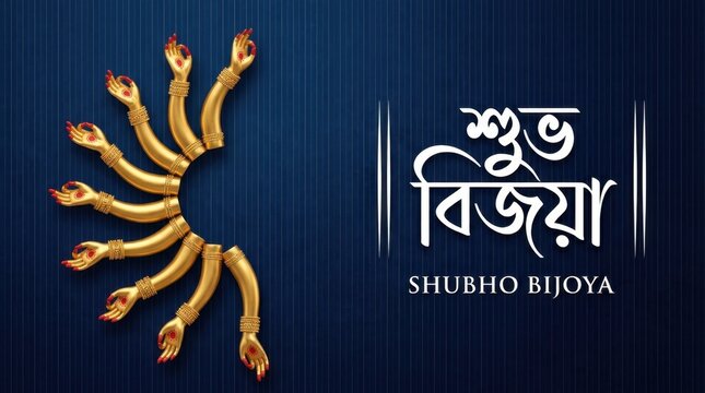 Shubho Bijoya Greeting Card with Traditional Lamps