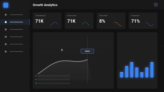 Modern Business Growth Analytics Dashboard Interface