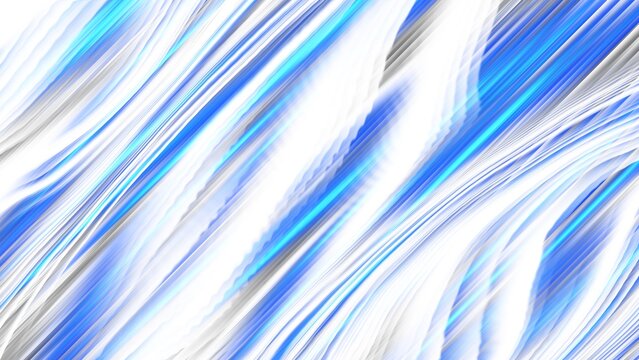 Abstract Vibrant Blue and White Diagonal Fluid Waves Background