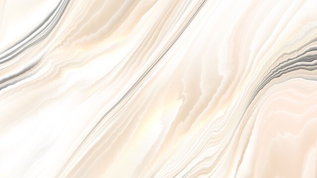 Abstract Soft Beige and Cream Marble Texture Background with Fluid Waves