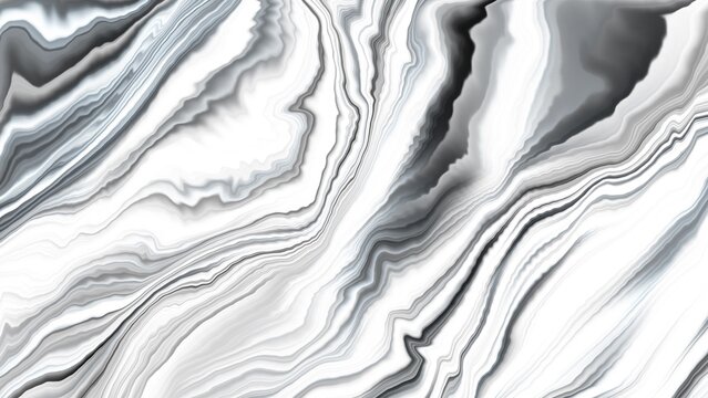 Abstract White and Grey Marble Texture Background with Fluid Waves