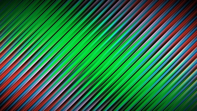 Abstract Vibrant Green and Red Diagonal Stripes Background with Shadow Effect