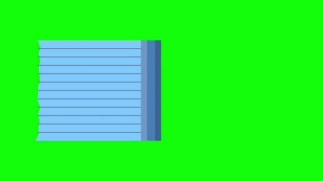 2D Animated Blue Rolling Shutter Closing Transition Overlay on Green Screen Chroma Key for Editing