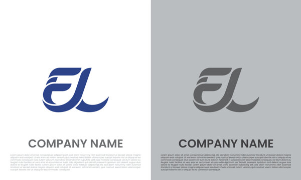 Minimal EL Monogram Logo Design with Modern Letter Initials

