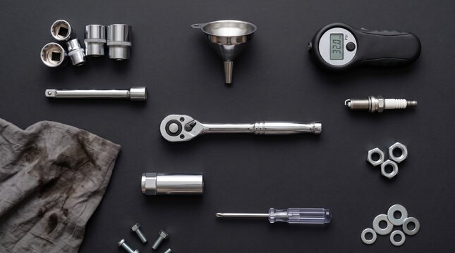 Precision mechanics tools, in natural light