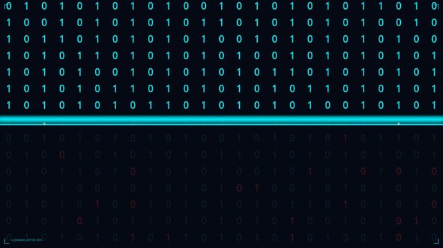 Digital Binary Scanning Process Representing Cyber Security Threat Detection
