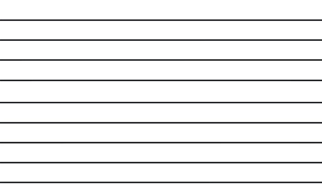 Nine parallel horizontal black lines on a clean white background creating a simple striped abstract pattern.