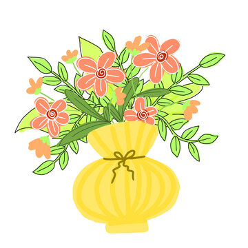 vector illustration of a bouquet of flowers