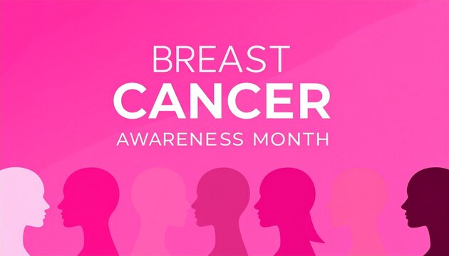 Breast Cancer Awareness silhouettes poster