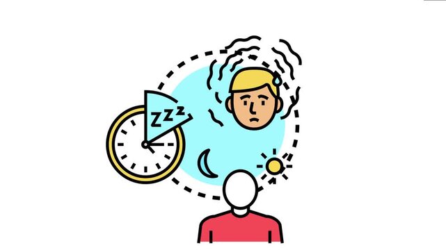 Person struggling with insomnia and sleep issues while managing their daily routine, a metaphor for achieving improved sleep patterns and overall well being