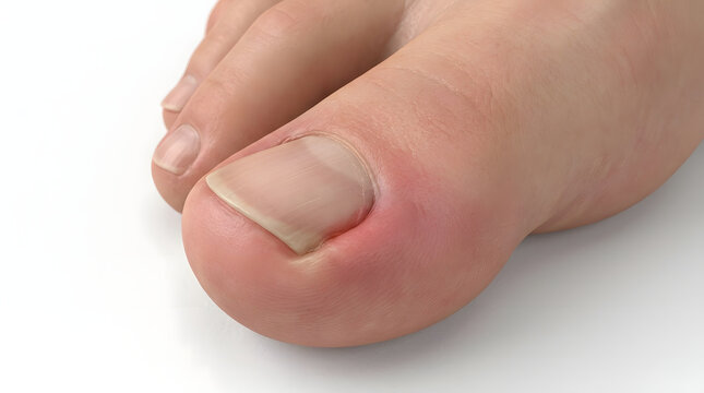 Close-up of big toe with ingrown nail
