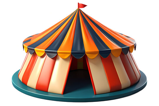 circus tent isolated on white