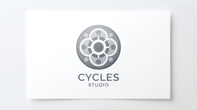 Modern gear logo for cycles studio design