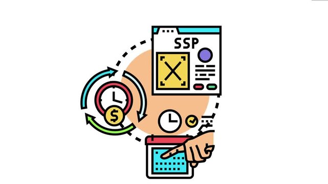 Icon the programmatic advertising bid timer setup, managing real time bidding, ad auctions, and scheduling campaigns through a supply side platform