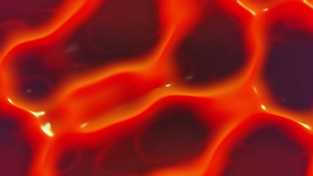 Molten lava flow abstract background, glowing liquid surface