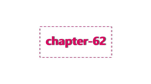 Magenta red text reading chapter-62 centered inside a rectangular frame with a thin Magenta red border on a plain White background, for book indexing.