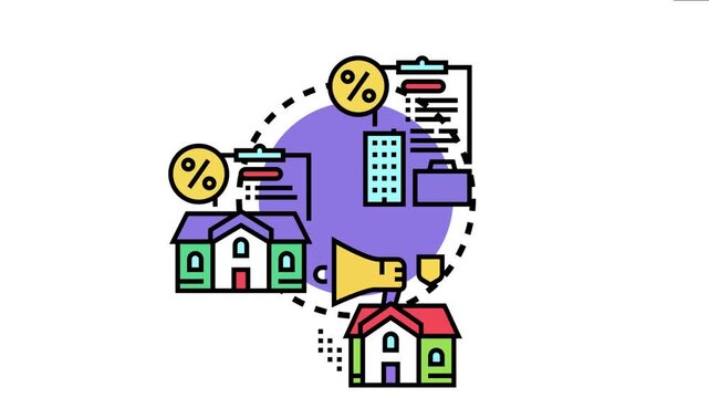 Home financing concept a mortgage loan agreement, real estate purchase, and property insurance process for residential and commercial buildings
