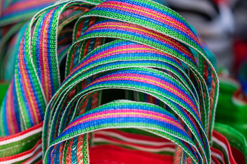Fototapeta premium Colorful Woven Shopping Bags at Dihua Street