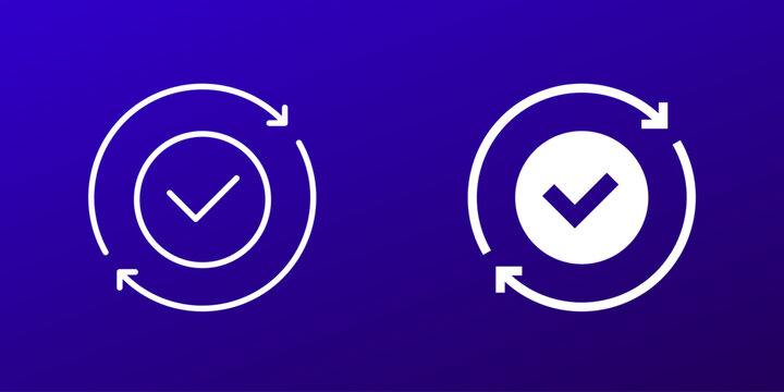convert icon with circular arrows, linear and solid design
