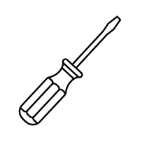 Obraz premium Screwdriver outline