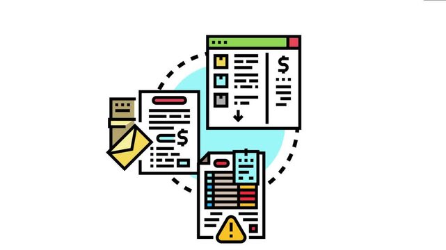 Billing receipt document management process online invoice, financial report, and payment system for effective accounting and expense tracking