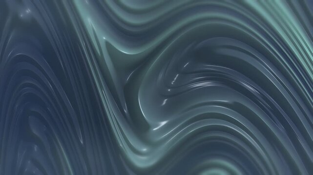 Abstract fluid metallic waves in motion, smooth glossy texture background