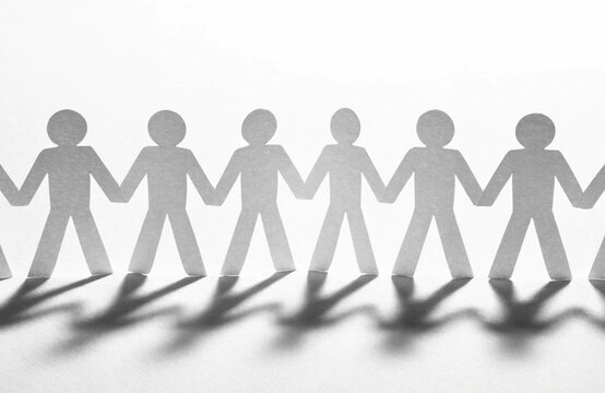 group of people holding hands