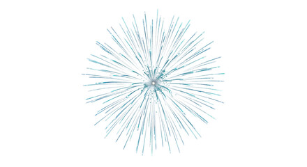 Fototapeta premium Abstract burst of light and particles in cool blue and white tones