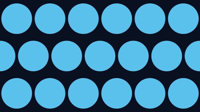 Sky Blue Circle Pattern with Horizontal Drift