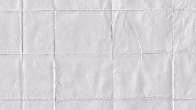 Abstract White Paper Texture with Geometric Grid Pattern and Folds.