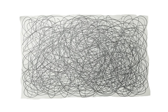 Dense gray hand drawn scribble made from overlapping lines