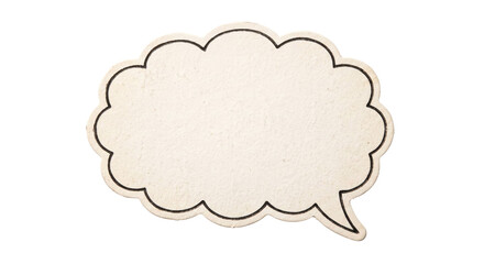 Naklejka premium Blank speech bubble cutout for adding text or design elements