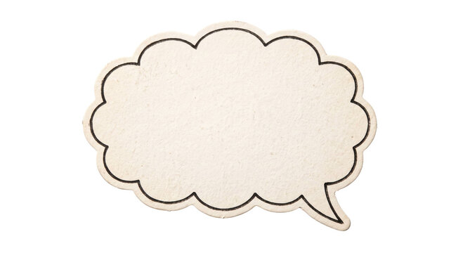Blank speech bubble cutout for adding text or design elements