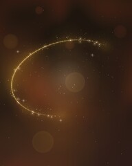 Golden glowing arc with sparkles © ninapitersi