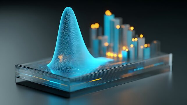 Colorful rainbow glass cube city, abstract technology and data visualization concept