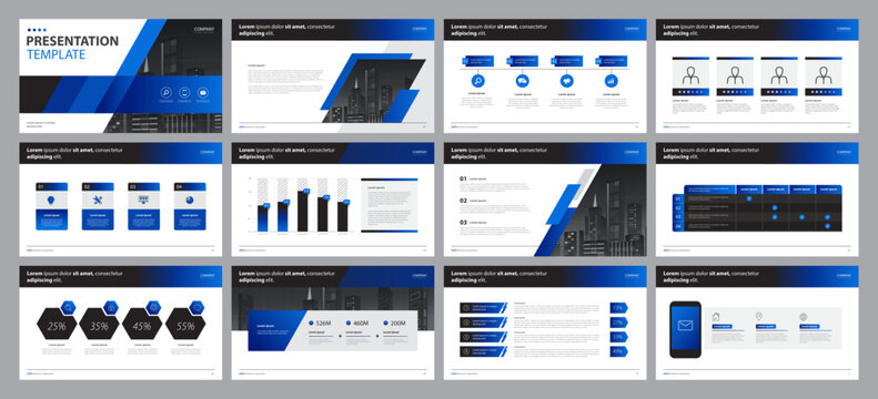 creative business presentation design template and page layout design for brochure, book, magazine, annual report and company profile, with info graphic elements graph and chart design concept