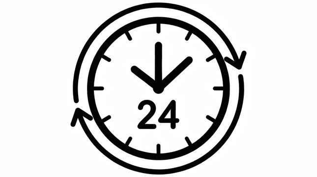 24 hours clock icon