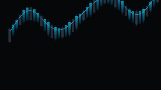 Blue Sine Wave Oscilloscope Animation
