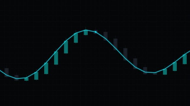 Abstract Waveform Animation Sequence with Time Markers