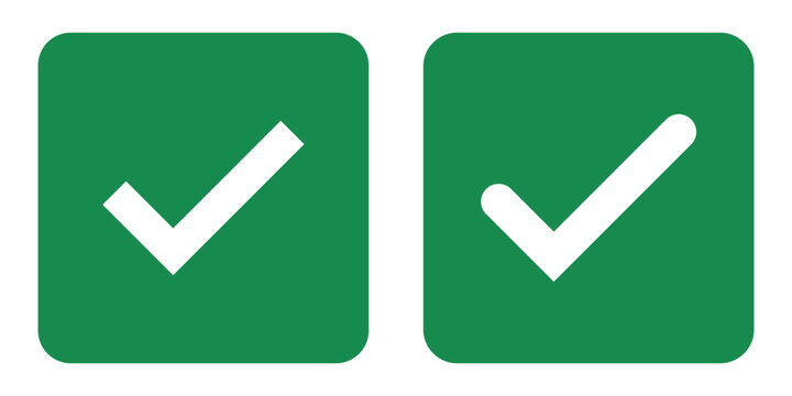 White right tick check mark icon vector on green circle over white background. flat style. tick icon for web site design, logo, app. Green circle with a white checkmark symbol. vector illustration eps
