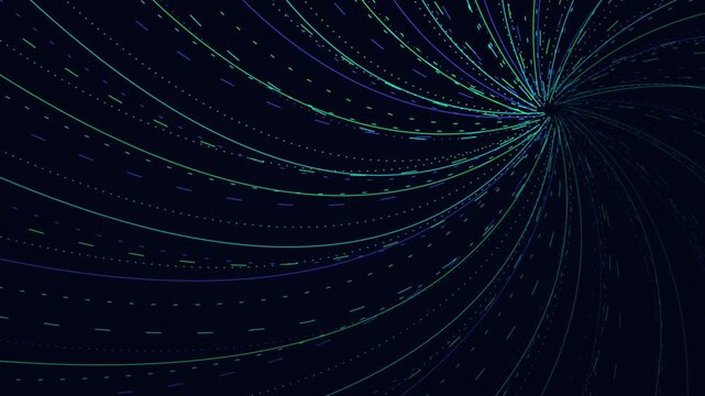 Abstract Animated Flow Lines with Time Stamps