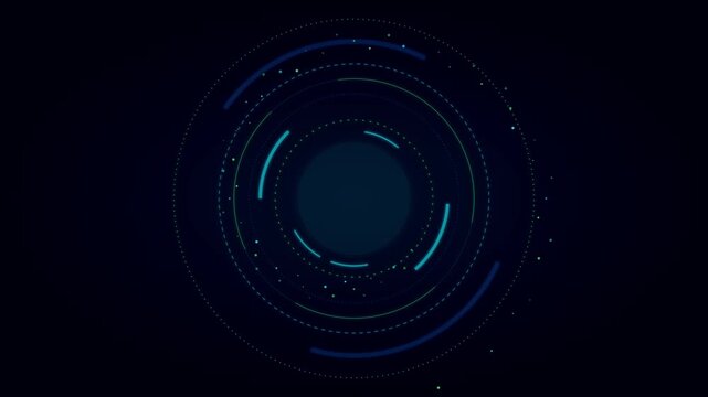 Abstract Blue Digital HUD Interface Animation