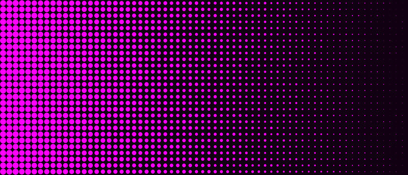 Magenta halftone dots gradient abstract screen printing effect background texture