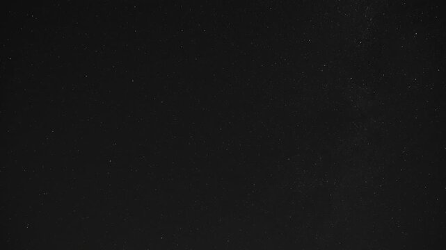 Starry sky. Time-lapse of stars and Milky Way, night in Greece