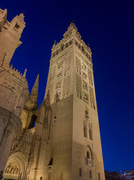 The Giralda at twilight, Seville, Spain