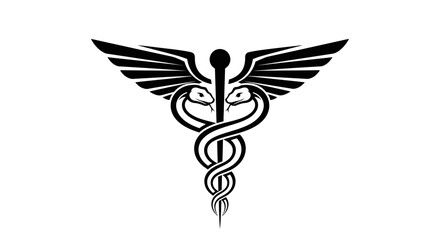 Fototapeta premium Caduceus Medical Symbol Icon Vector Illustration