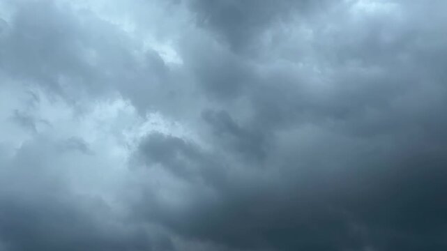 Dark ominous storm clouds moving overhead