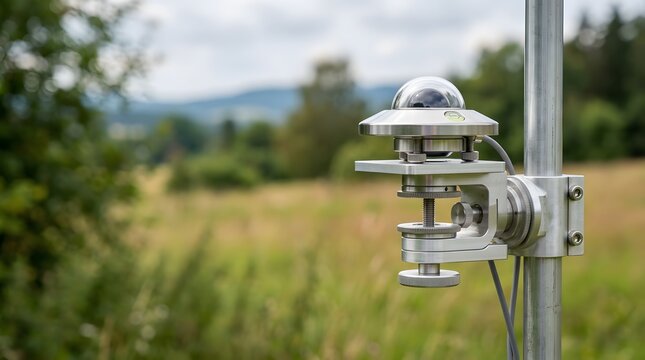 precision pyranometer sensor mounted outdoors for solar radiation measurement renewable energy research weather monitoring and climate science