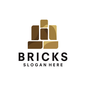 Bricks logo vector template illustration